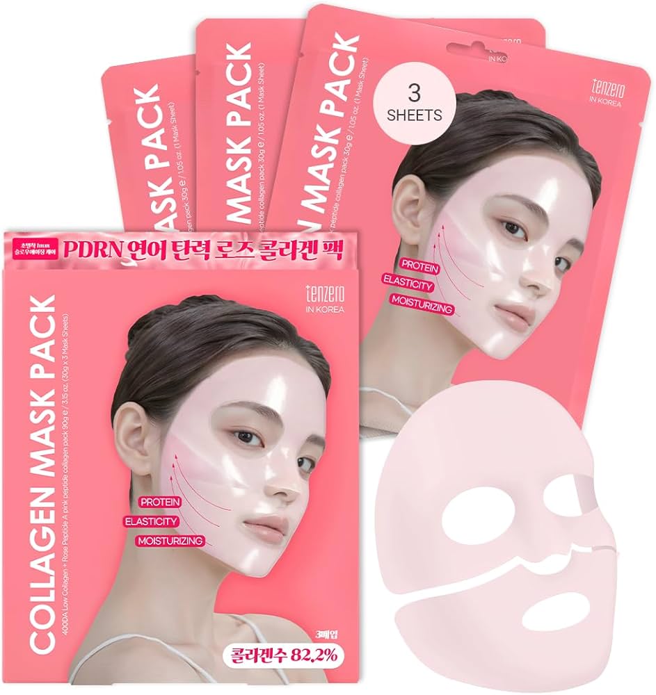Tenzero Rose Peptide Collagen Mask Pack 30g