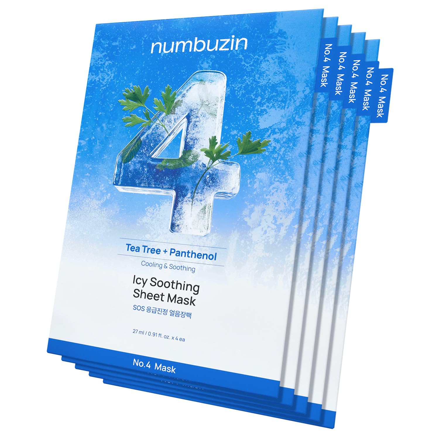 NUMBUZIN No.4 Icy Soothing Sheet Mask-(27ml 5ea) (Set)