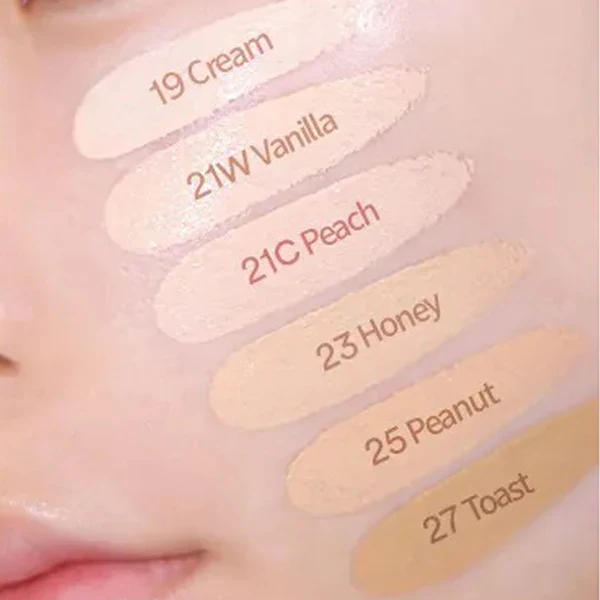 TOCOBO Apple Dewy Fit Cushion (21C Peach,25 Peanut,19 Cream, 23 Honey, 21W Vanilla) 15g