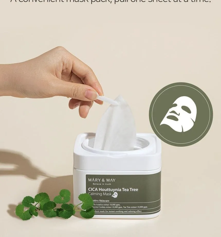 Mary&May Cica Houttuynia Tea Tree Calming Mask 30 sheets (400ml) thumbnail 3