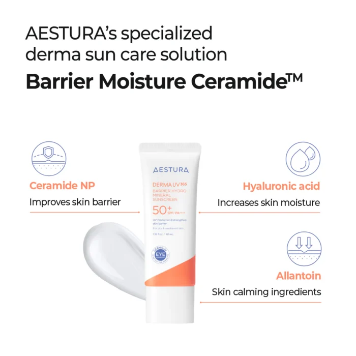 AESTURA Derma UV365 Barrier Hydro Mineral Sunscreen  20ml