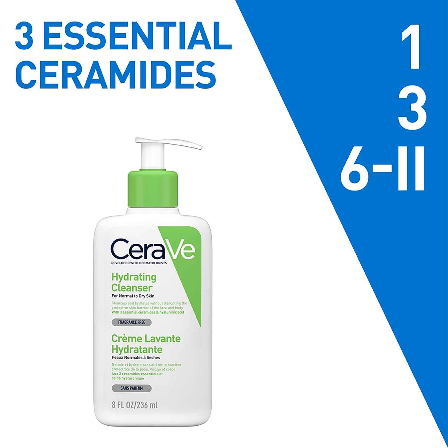 CeraVe Hydrating Cleanser For Normal To Dry Skin 236ml thumbnail 2