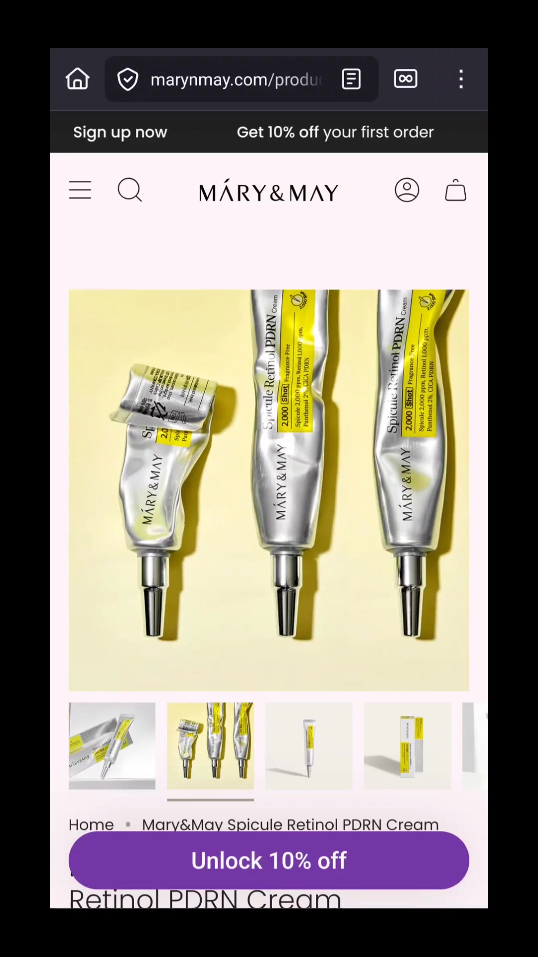 Mary & May Spicule Retinol PDRN Cream 15g