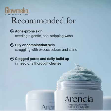 Arencia Fresh Blue Hyssop Rice Mochi Cleanser 120g thumbnail 2