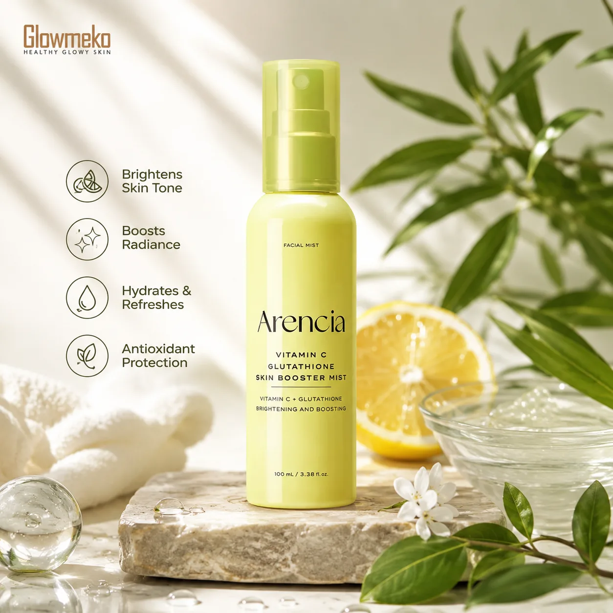 Arencia Vitamin C Glutathione Skin Booster Mist 100ml thumbnail 2