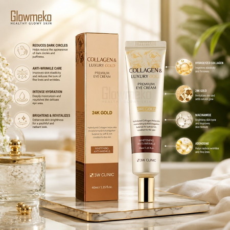 3W CLINIC Collagen & Luxury Gold Premium Eye Cream 40ml thumbnail 2