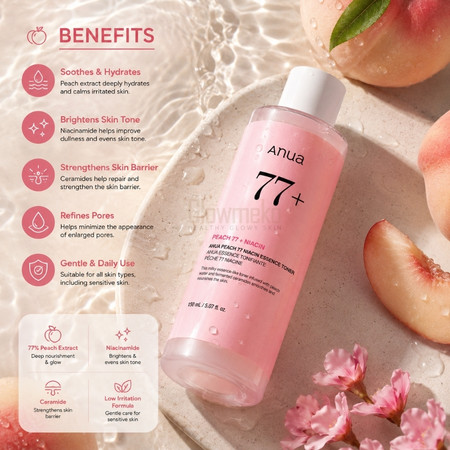 Anua Peach 77 Niacin Essence Toner 150ml thumbnail 2