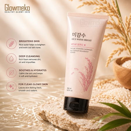 The Face Shop Rice Water Bright Facial Foaming Cleanser 150ml thumbnail 2