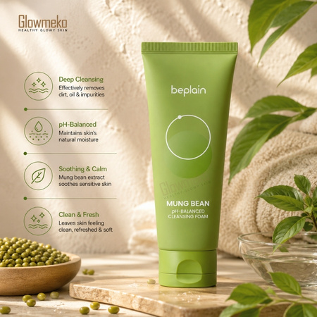 Beplain Mung Bean Ph-balanced Cleansing Foam 80ml thumbnail 2