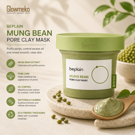 Beplain Mung Bean Pore Clay Mask Set 120ml thumbnail 2