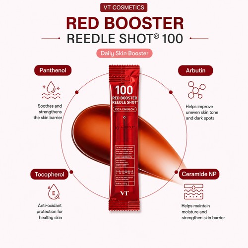VT Cosmetics Red Booster Reedle Shot 100 Pouch - 2ml thumbnail 2