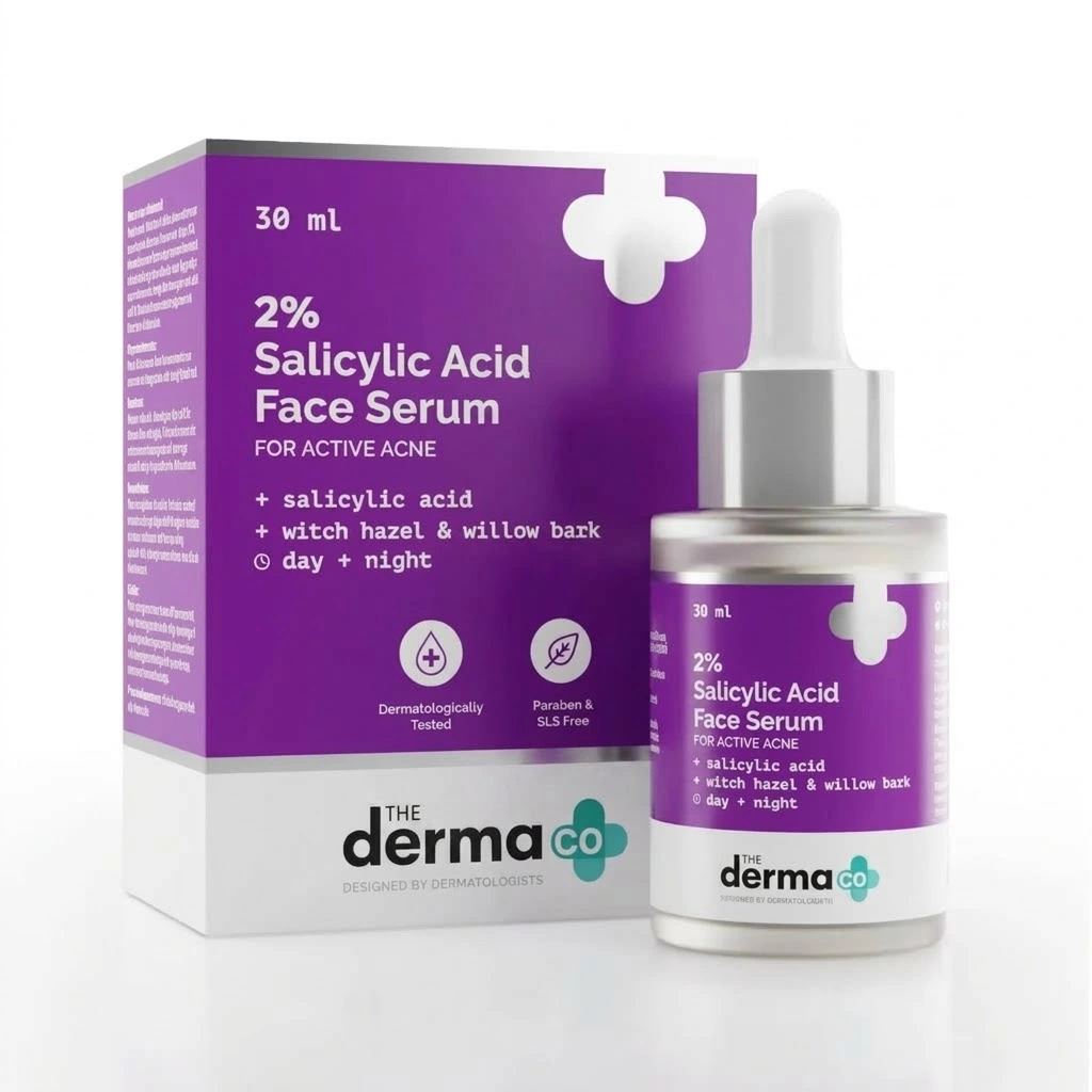 The Derma Co 2% Salicylic Acid Face Serum for Active Acne 30ml thumbnail 2
