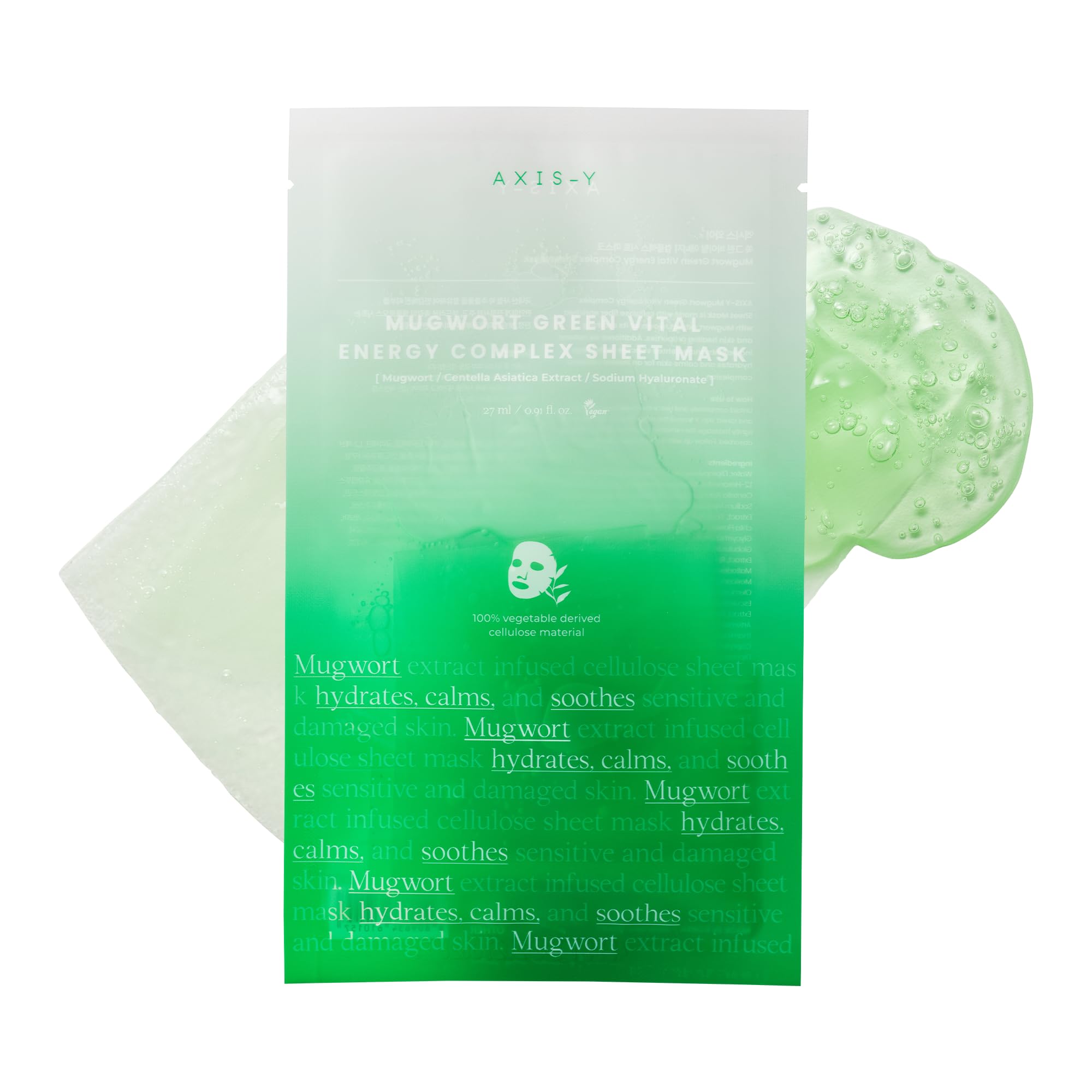 AXIS-Y 61% Mugwort Green Vital Energy Complex Sheet Mask - 27ml thumbnail 2