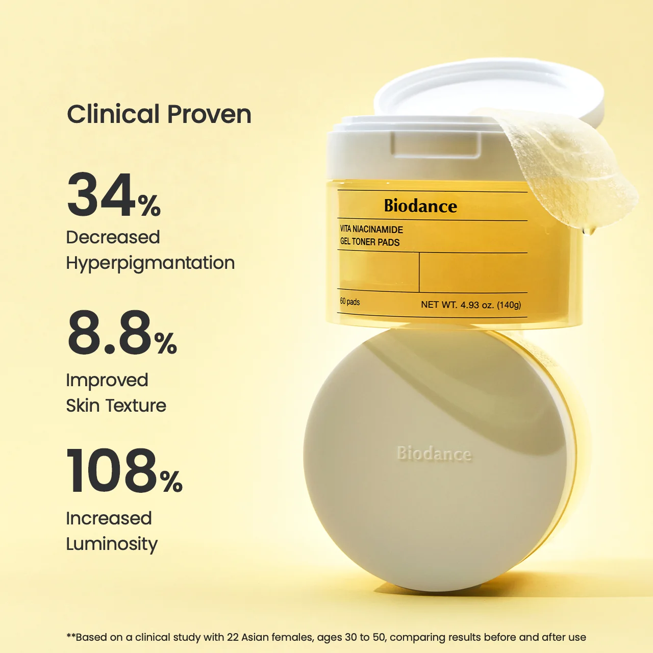 BIODANCE Vita Niacinamide Gel Toner Pads (60 pads) thumbnail 2