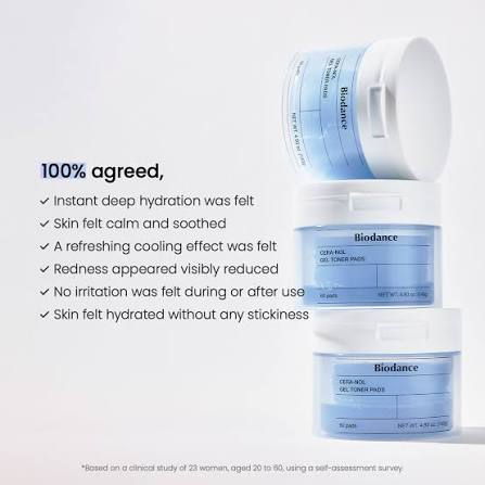 BIODANCE Cera-Nol Gel Toner Pads (60 Pads) thumbnail 2