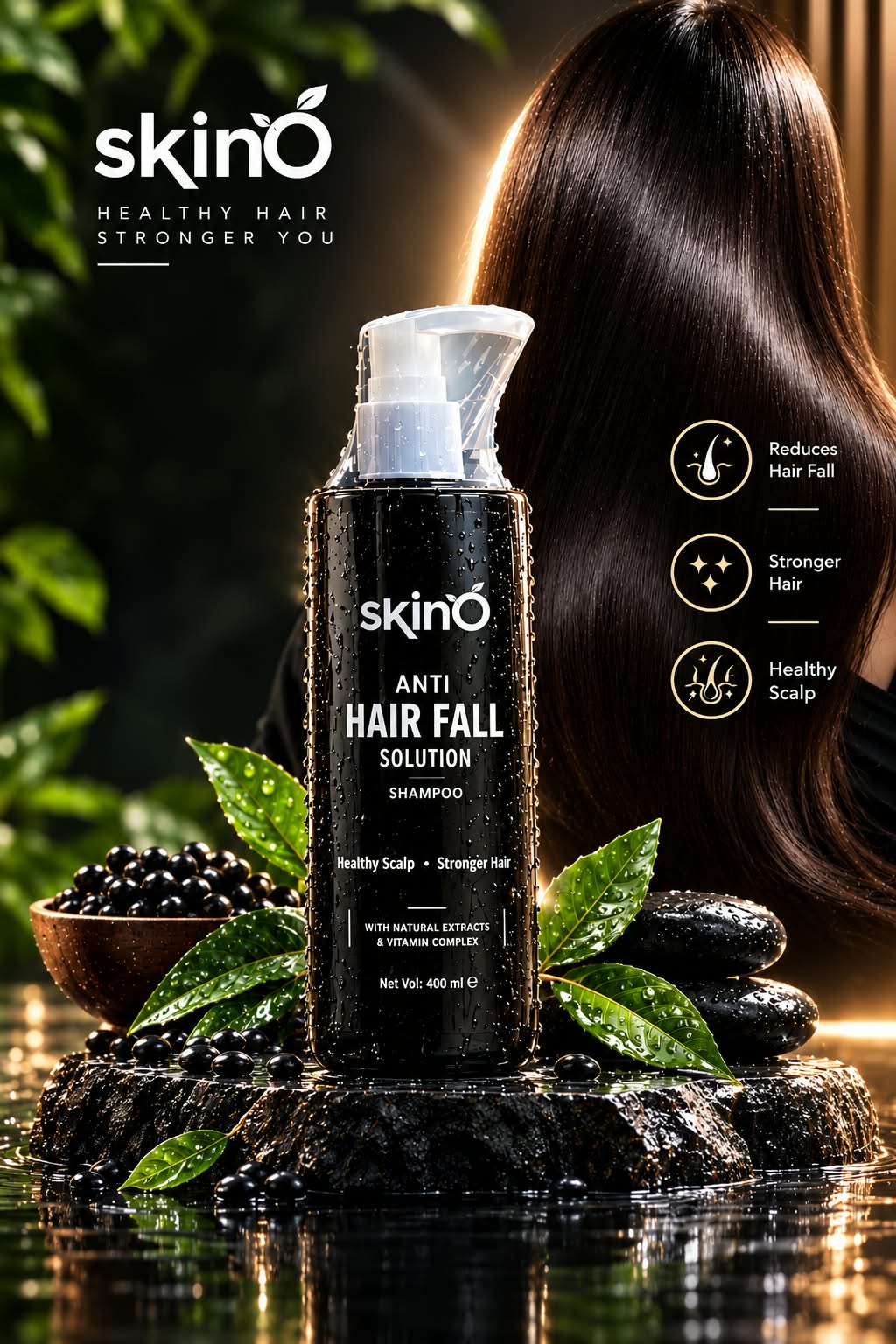 skin'O Anti Hair Fall Solution Shampoo 220ml thumbnail 2