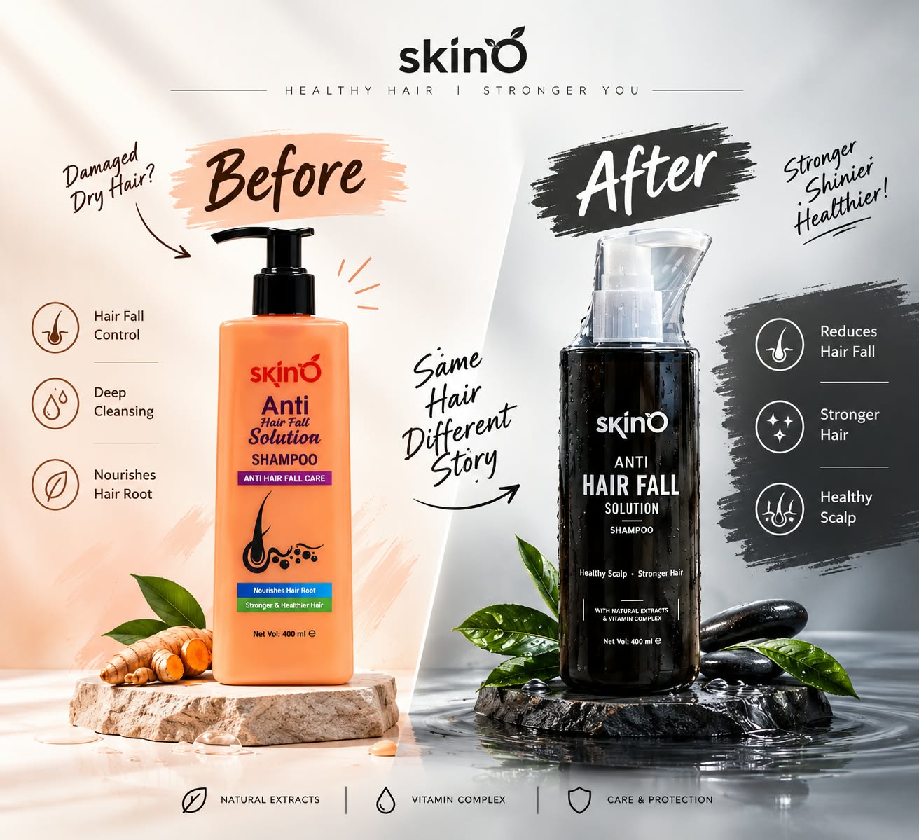 skin'O Anti Hair Fall Solution Shampoo 220ml thumbnail 3
