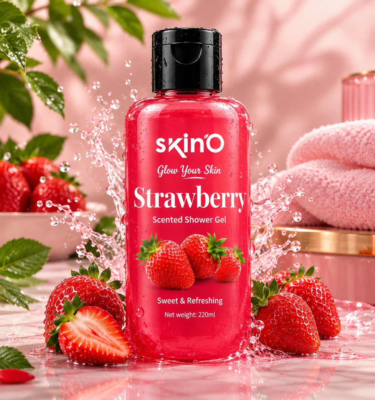 Skin’O Strawberry Scented Shower Gel (220ml) thumbnail 2