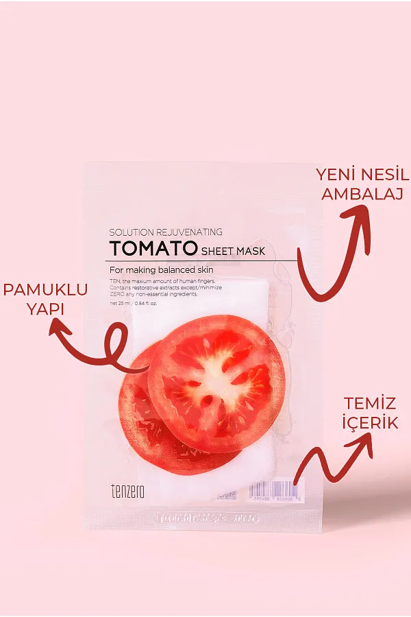 Tenzero tomato sheet mask (10 pcs packet) 25ml