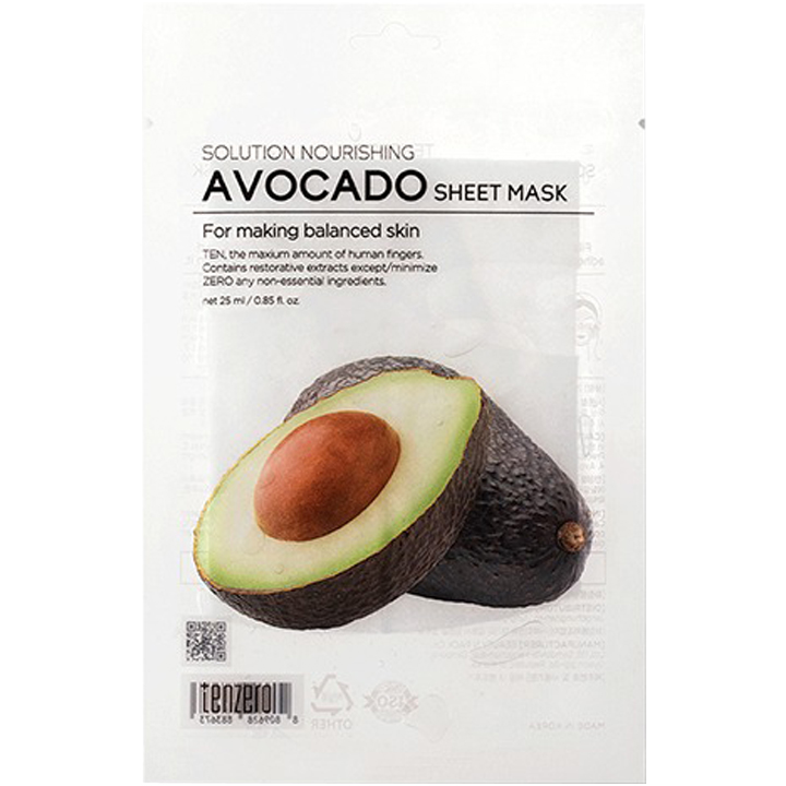 Tenzero avocado sheet mask (10 pcs packet) 25ml