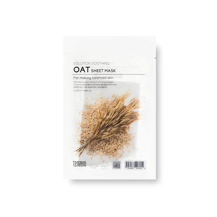 Tenzero oat sheet mask (10 pcs packet) 25ml