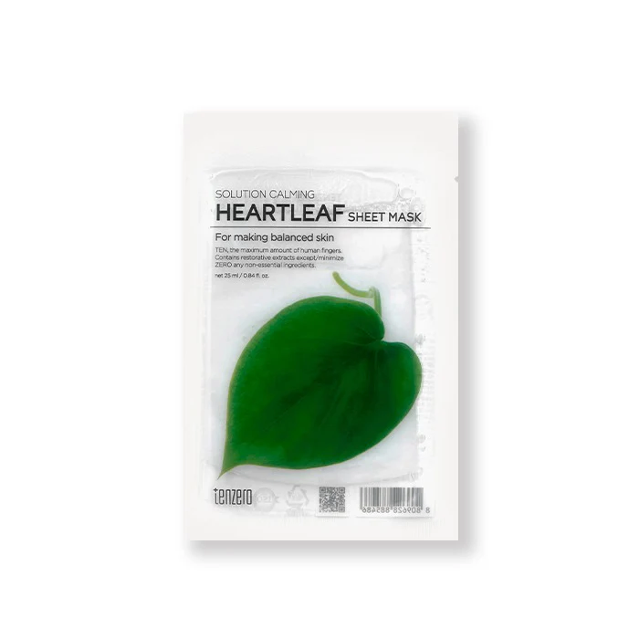 Tenzero heartleaf sheet mask (10 pcs packet) 25ml