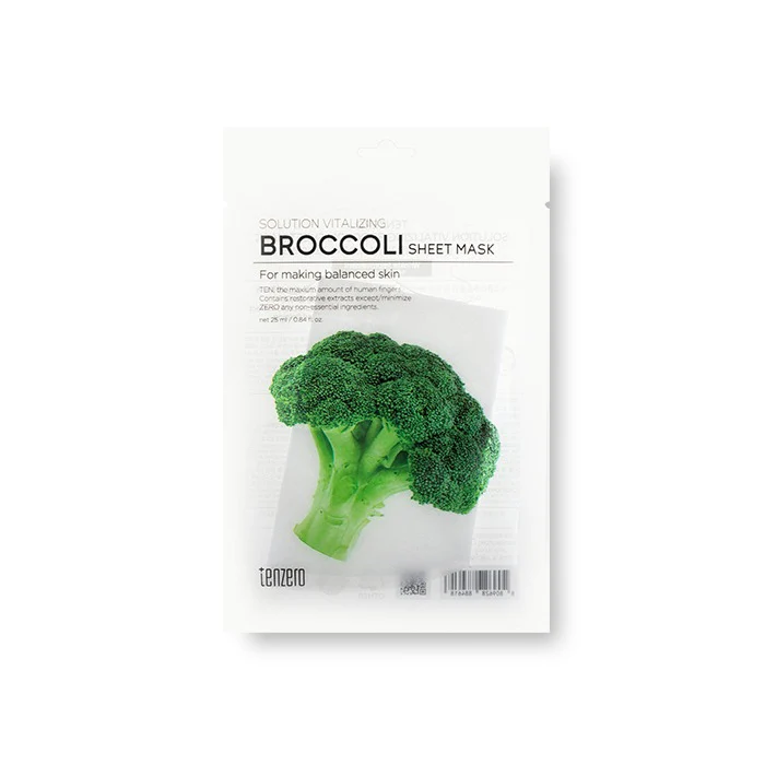 Tenzero broccoli sheet mask (10 pcs packet) 25ml