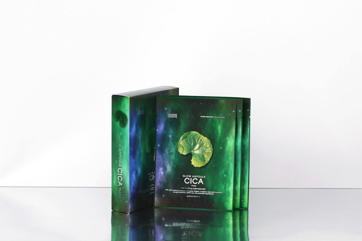Tenzero glow ampoule cica mask(10ea) 25ml