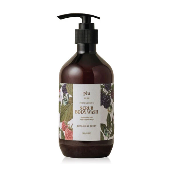 Plu spa scrub body wash (botanical berry) 500ml
