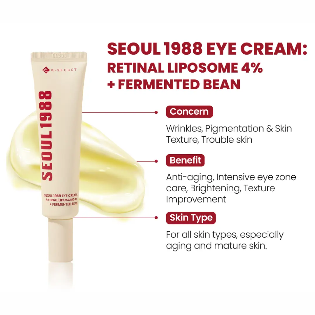 KSecret Seoul 1988 Eye Cream : Retinal Liposome 4% + Fermented Bean 30ml