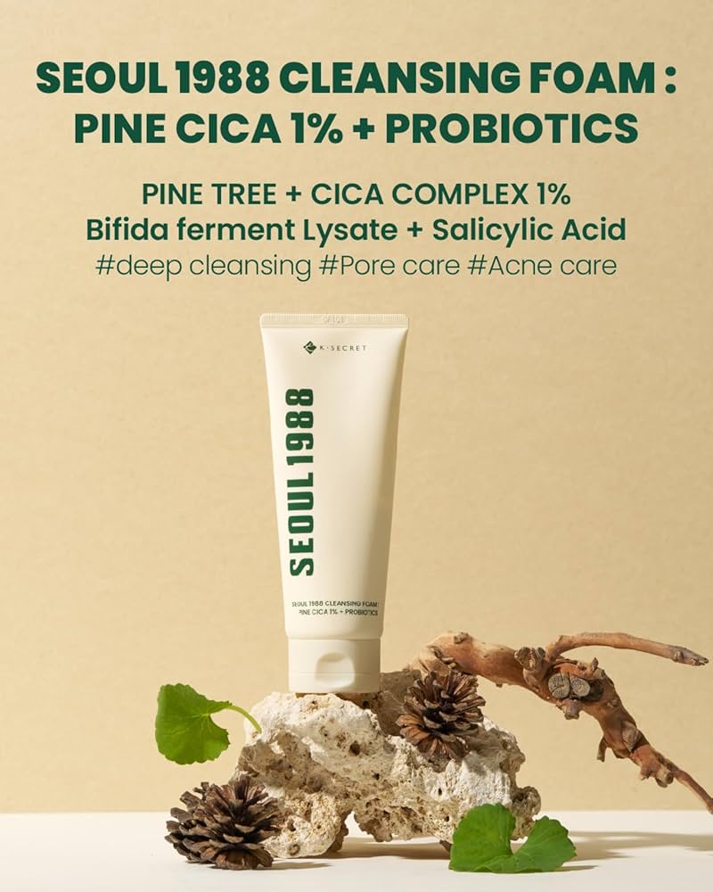 KSECRET SEOUL 1988 Cleansing Foam : Pine Cica 1% + Probiotics 150ml