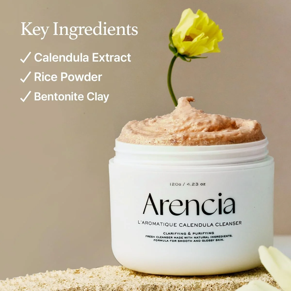 Arencia Calendula Rice Mochi Cleanser 120 g