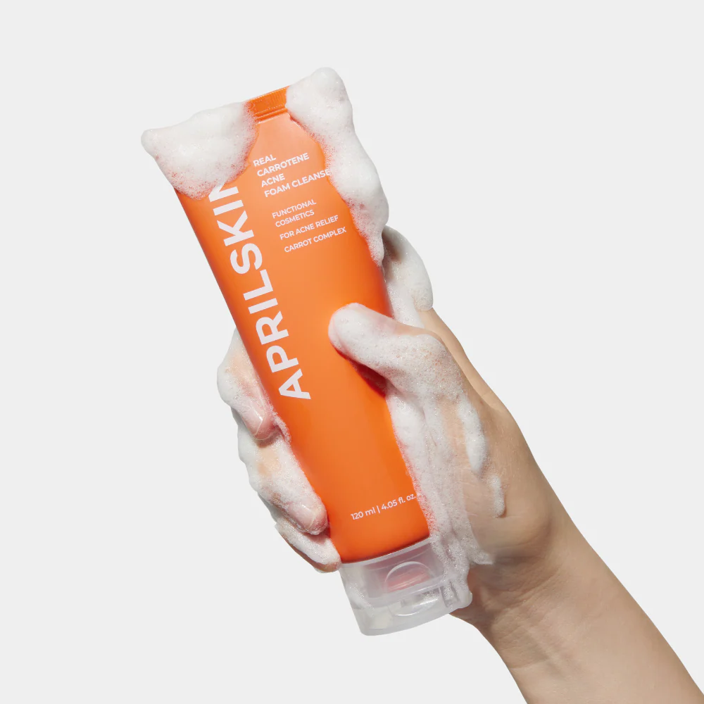 Aprilskin Real Carrotene Acne Foam Cleanser (120 ml)