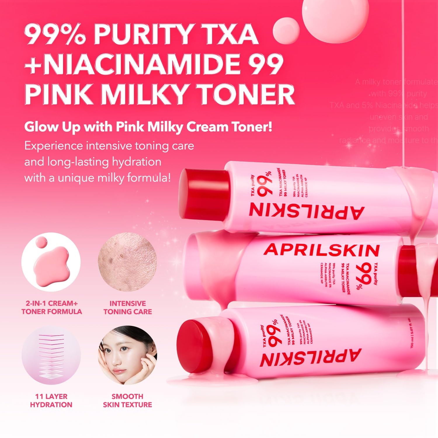 APRILSKIN TXA Niacinamide 99 Milky Toner (150 ml)