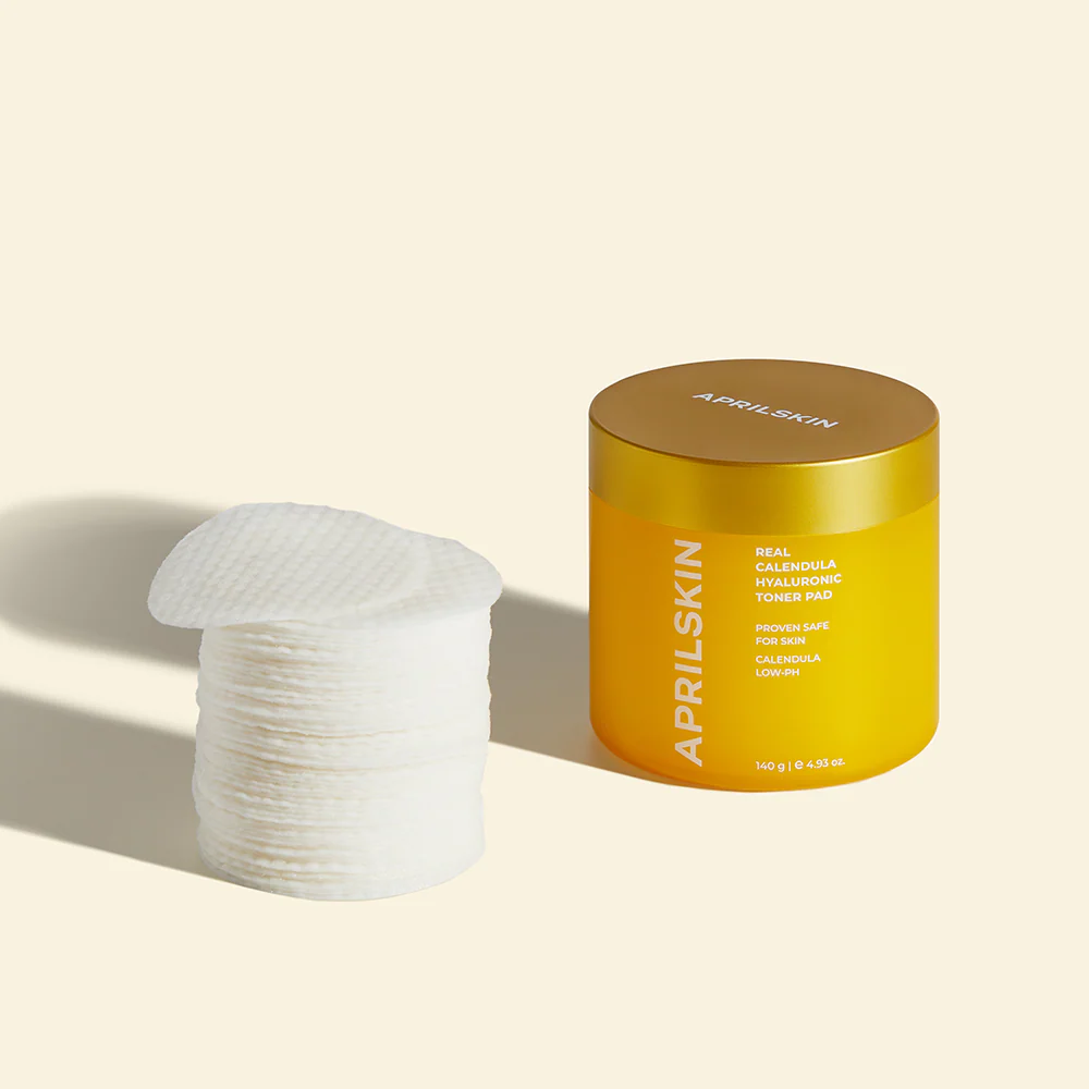 APRILSKIN Real Calendula Hyaluronic Toner Pads (60 Pads, 140 g)