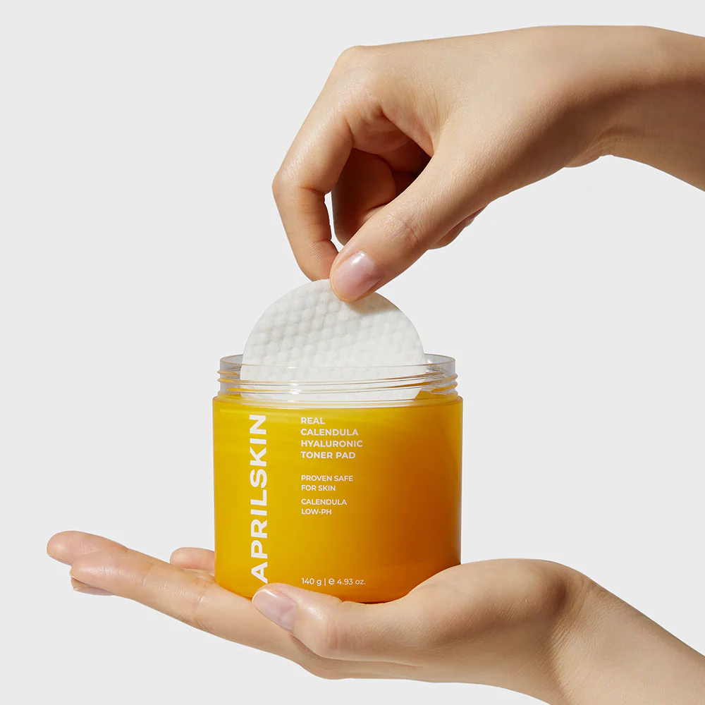 APRILSKIN Real Calendula Hyaluronic Toner Pads (60 Pads, 140 g)
