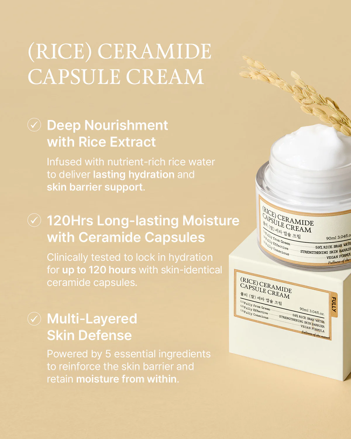 FULLY Rice Ceramide Capsule Cream (90 ml)