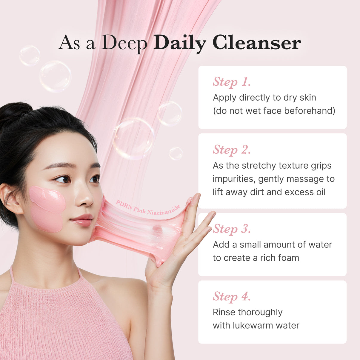MEDICUBE PDRN Pink Niacinamide Whip Cleanser 120ml