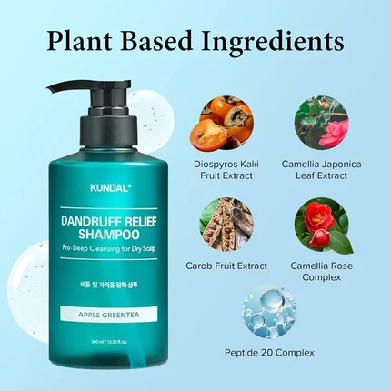 Kundal Dandruff Relief Shampoo Apple Green Tea- 500ml