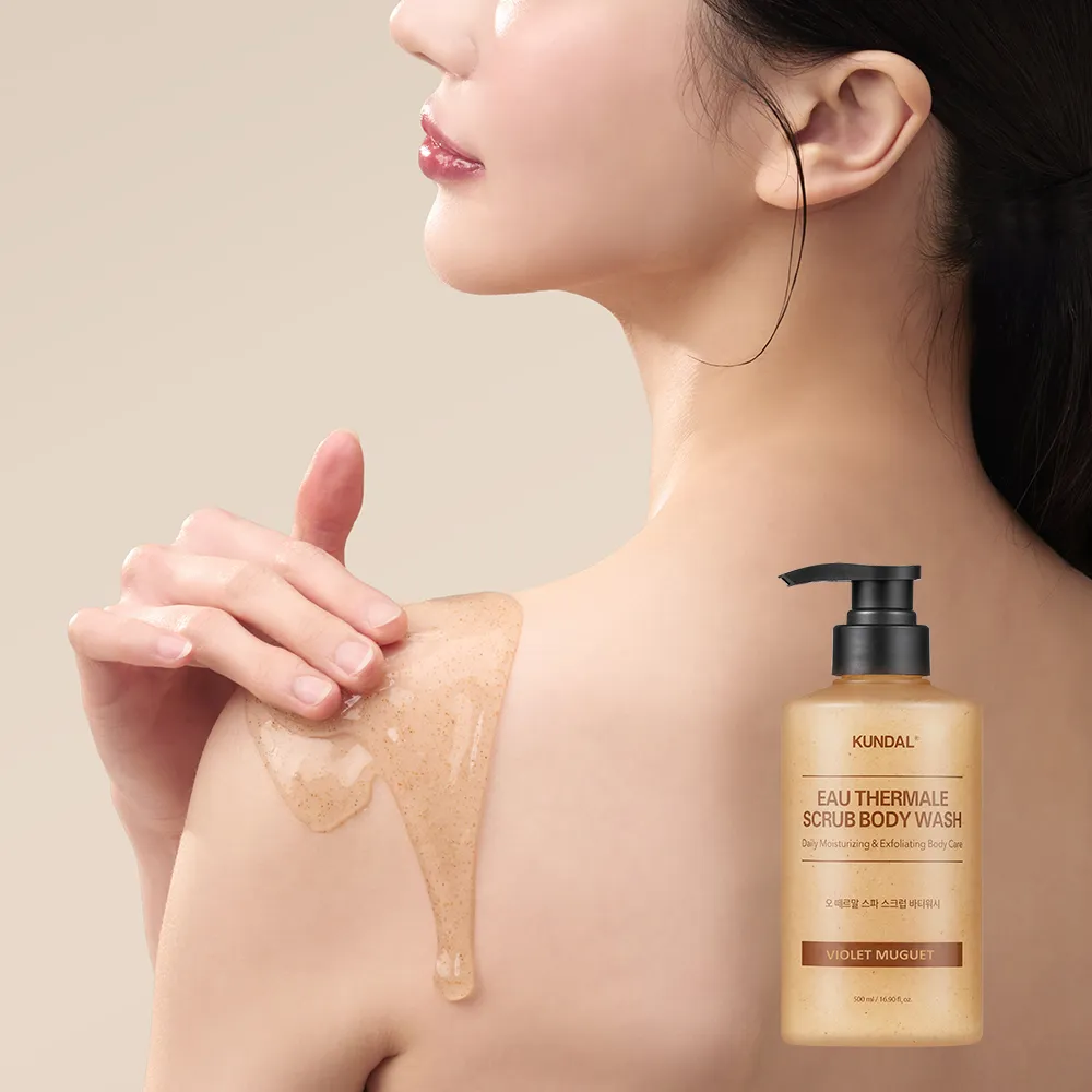 Kundal Eau Thermale Scrub Body Wash Violet Muguet- 500ml
