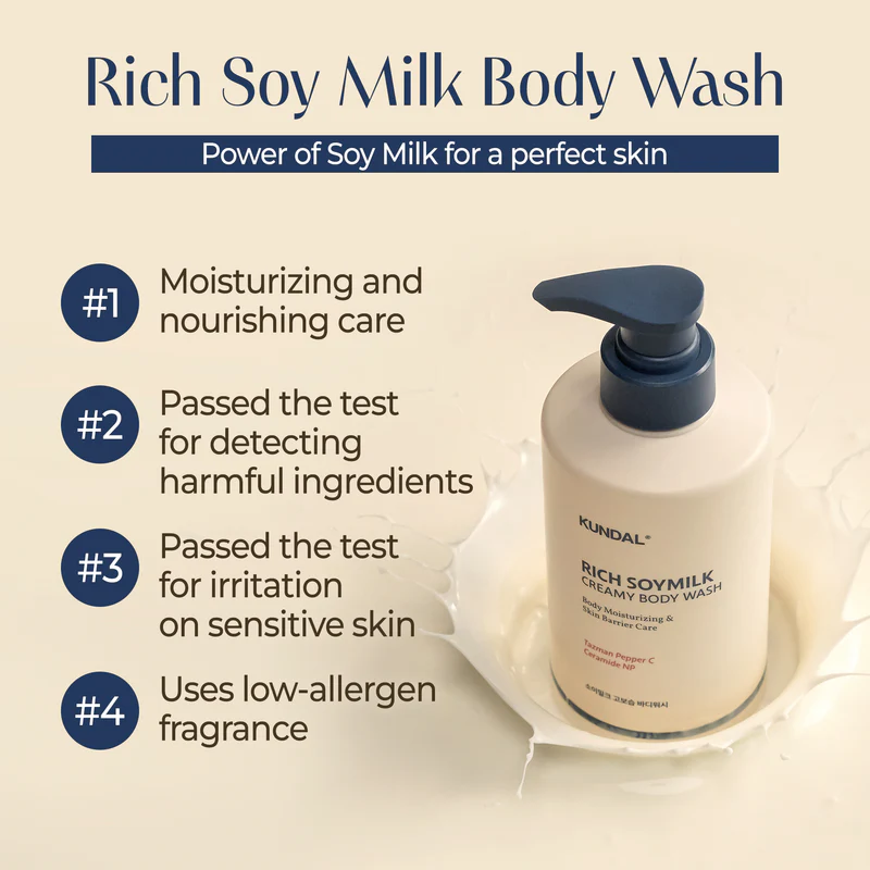 Kundal rich soymilk creamy body wash 500ml