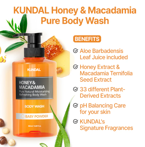 Kundal Honey & Macadamia Body Wash Cherry Blossom 500ml