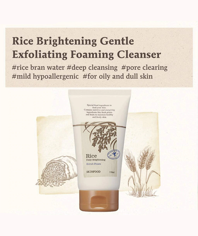 SKINFOOD Rice Daily Brightening Scrub Foam 150ml