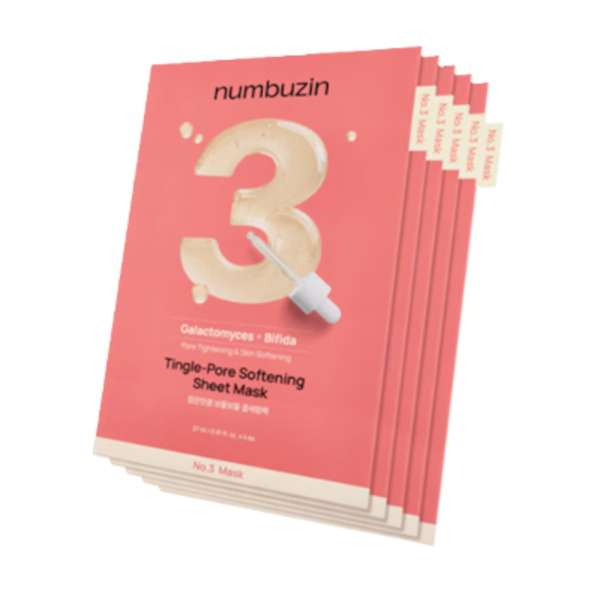 NUMBUZIN No.3 Tingle-Pore Softening Sheet Mask-(27g 5ea) (Set)