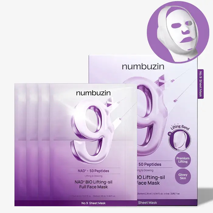 NUMBUZIN No.9 NAD Bio Lifting-sil Full Face Mask Set-(48ml 4 sheets)