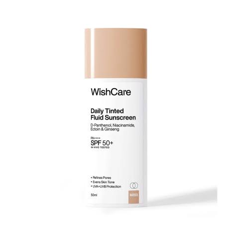 WishCare Daily Fluid Tinted Sunscreen 50ml SPF50 PA++++ M203
