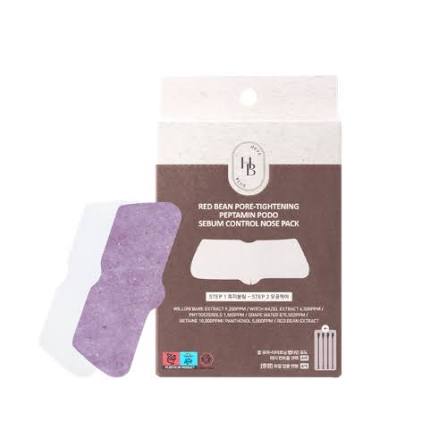 Red Bean Pore-Tightening Peptamin Podo Sebum Control Nose Pack (4pcs)