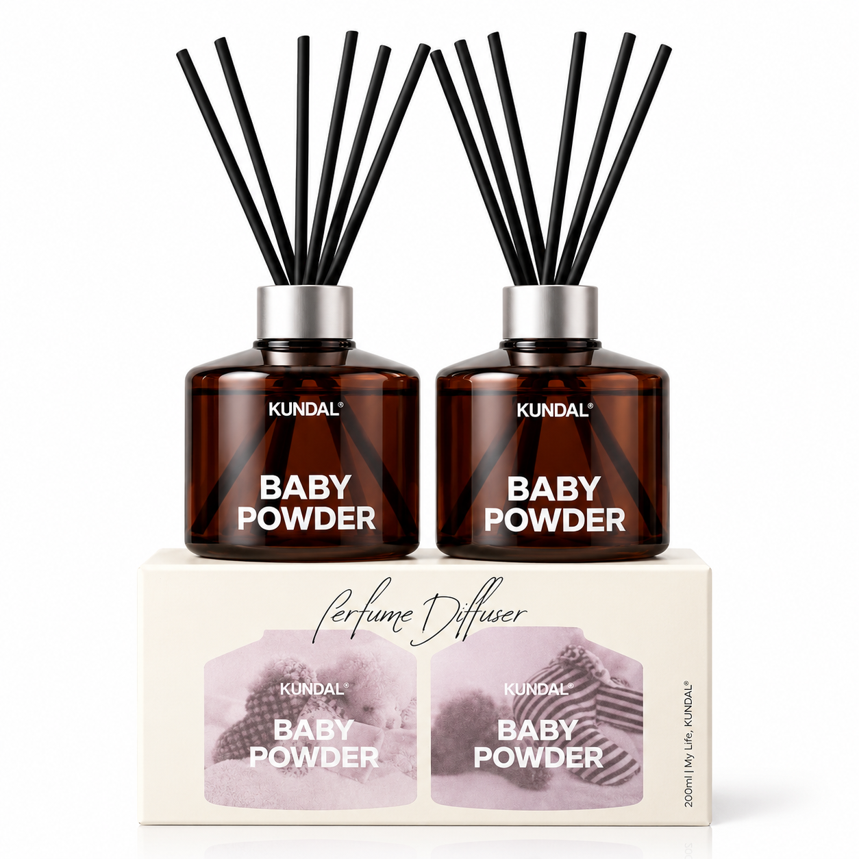 Kundal Perfume Diffuser (Baby Powder) – 400ml (2 EA)